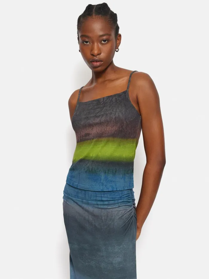 Jigsaw Glazed Abstract Jersey Top Brown Women Coords