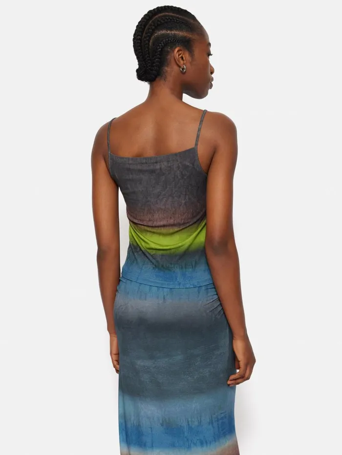 Jigsaw Glazed Abstract Jersey Top Brown Women Coords