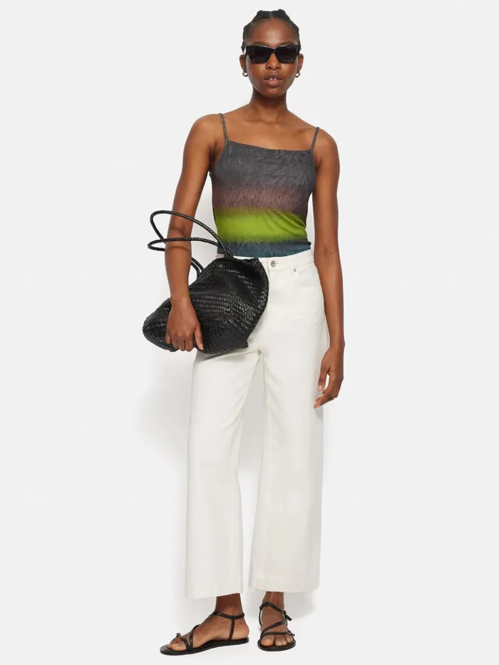 Jigsaw Glazed Abstract Jersey Top Brown Women Coords
