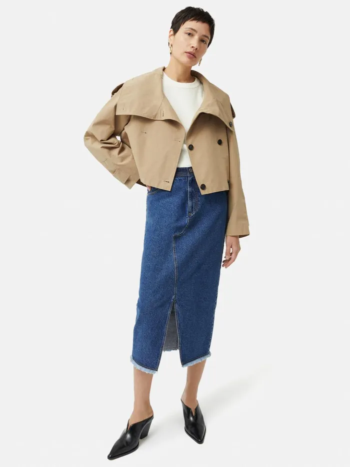 Jigsaw Heavy Cotton Sweatshirt Cream Women Shirts and Tops