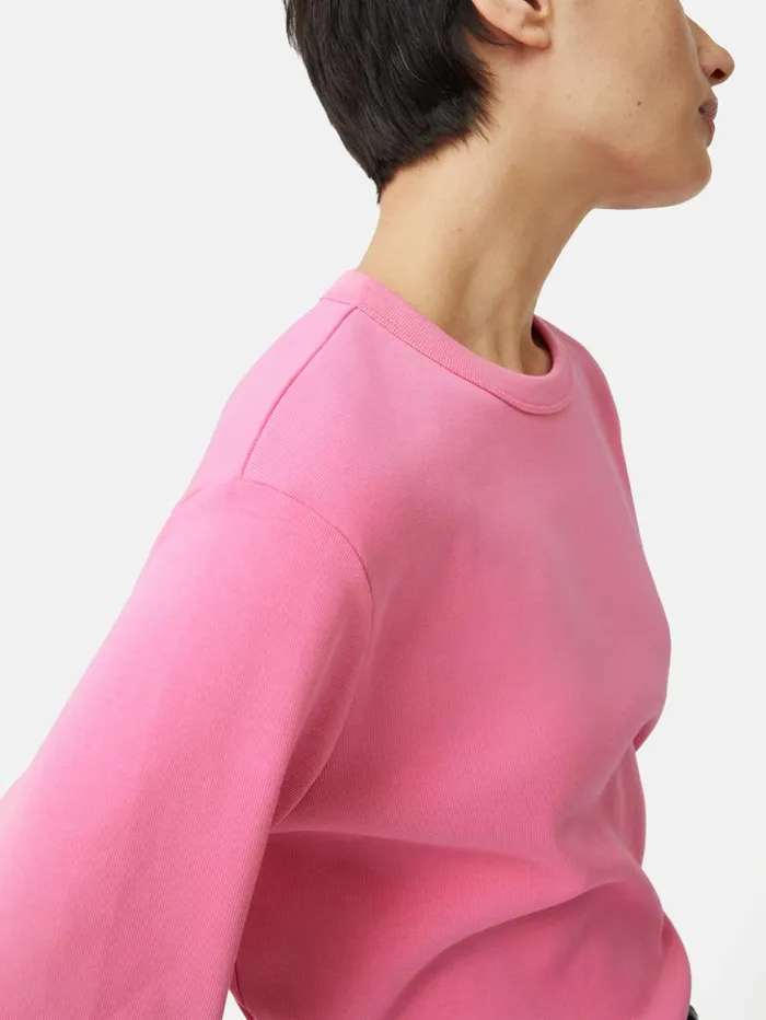 Jigsaw Heavy Cotton Sweatshirt Pink Women Shirts and Tops