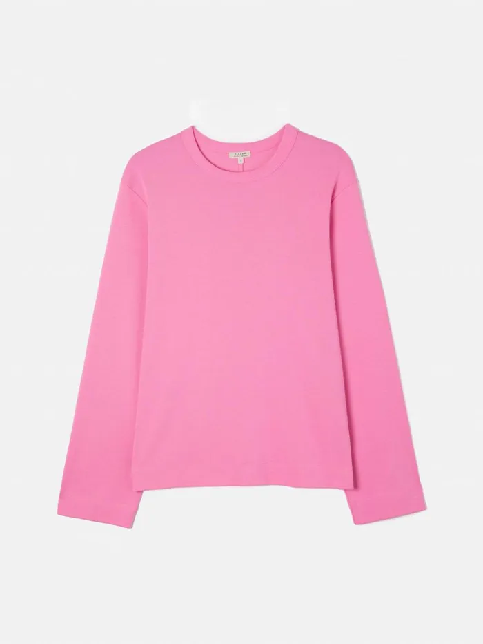 Jigsaw Heavy Cotton Sweatshirt Pink Women Shirts and Tops