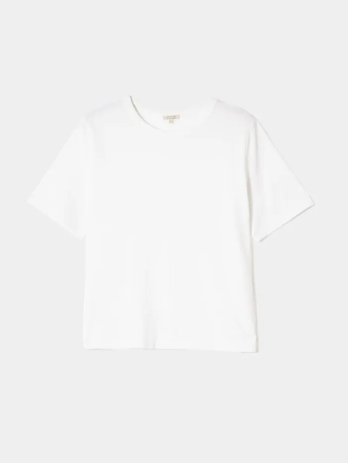 Jigsaw Heavy Cotton Tshirt White Women Shirts and Tops