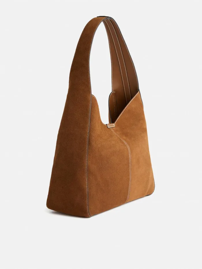 Jigsaw Heckfield Suede Tote Tan Women Bags