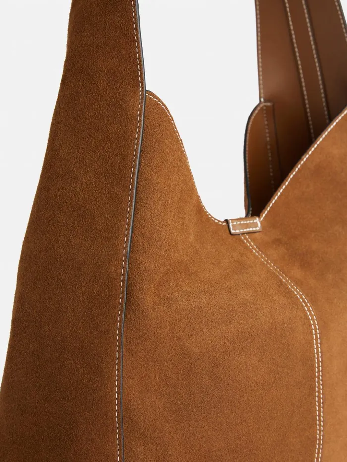 Jigsaw Heckfield Suede Tote Tan Women Leather