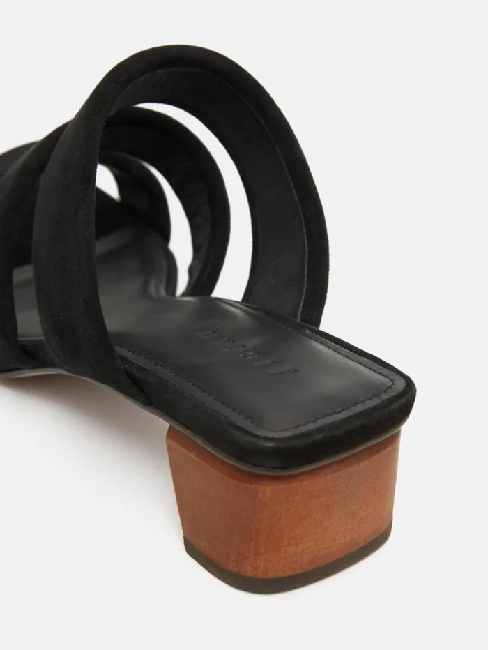 Jigsaw Henley Heeled Sandal Black Women Sandals