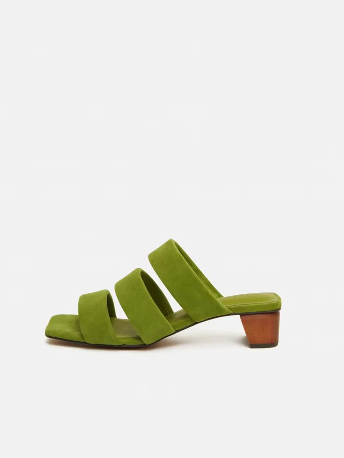 Jigsaw Henley Heeled Sandal Green Women Heels
