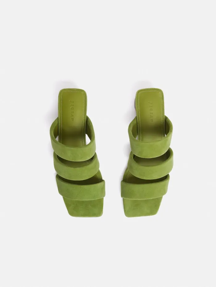 Jigsaw Henley Heeled Sandal Green Women Heels