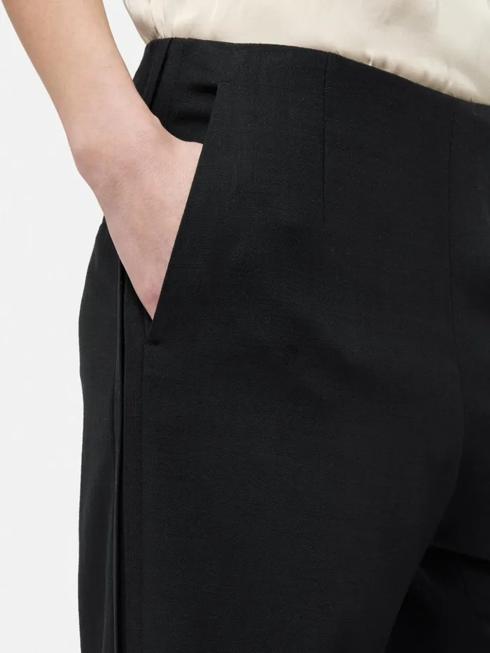 Jigsaw Hopsack Tux Trouser Black Women Trousers