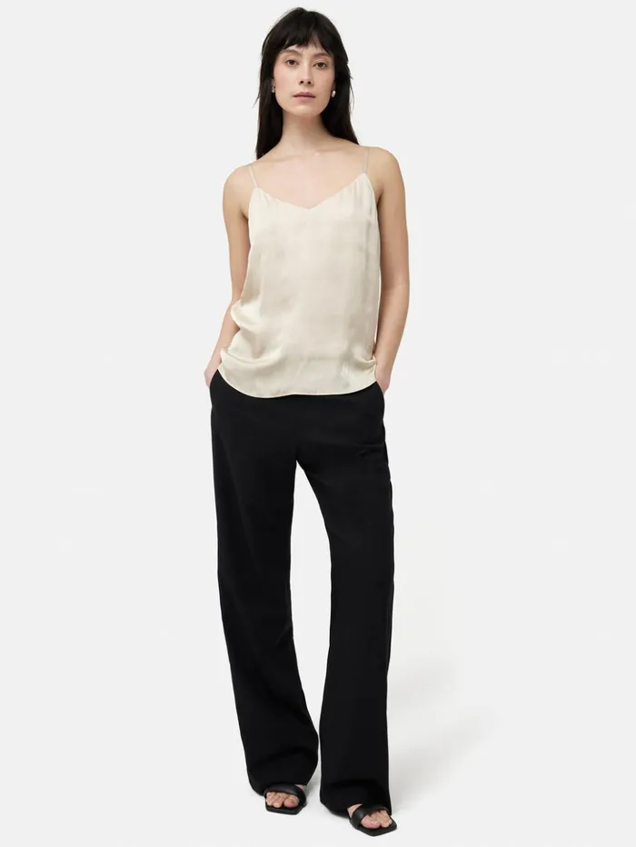 Jigsaw Hopsack Tux Trouser Black Women Trousers