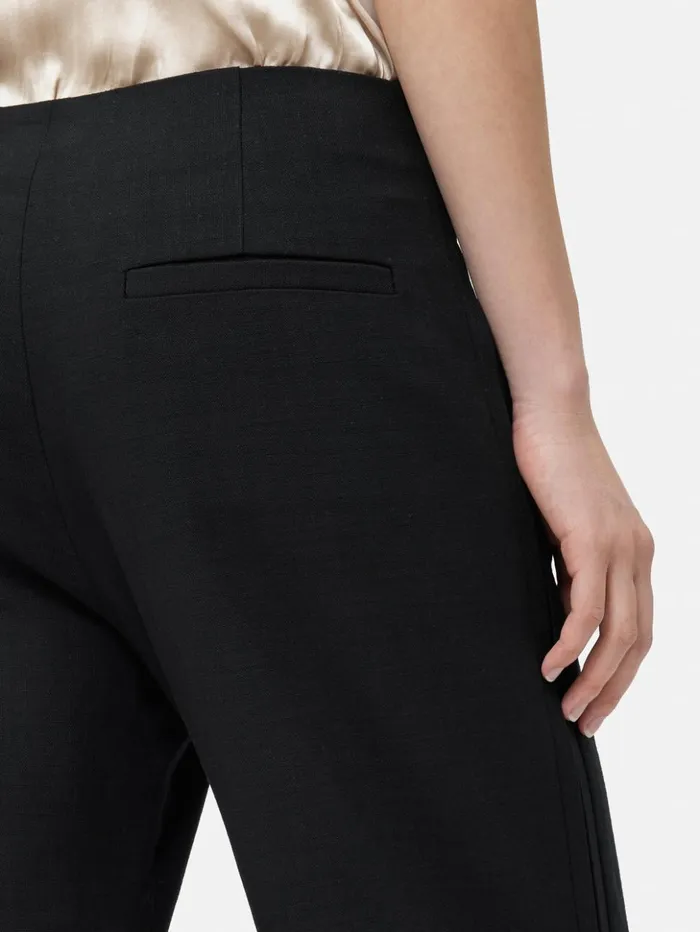 Jigsaw Hopsack Tux Trouser Black Women Trousers