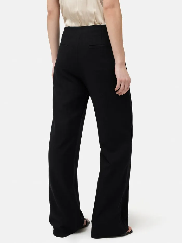 Jigsaw Hopsack Tux Trouser Black Women Trousers