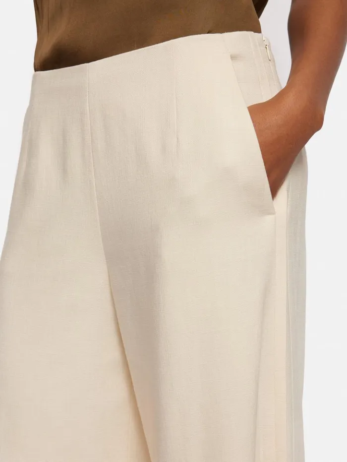 Jigsaw Hopsack Tux Trouser Cream Women Trousers