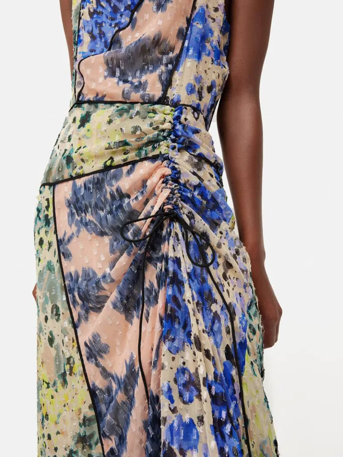 Jigsaw Ikat Posy Metallic Maxi Dress Multi Women Dresses and Jumpsuits