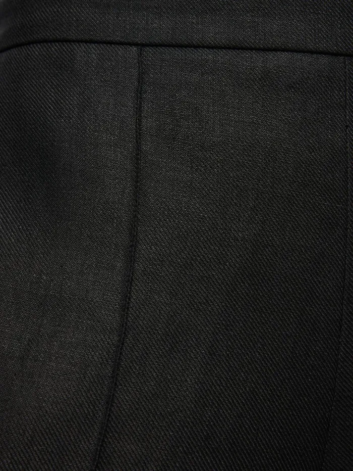 Jigsaw Irish Linen Twill Palazzo Trouser Black Women Trousers