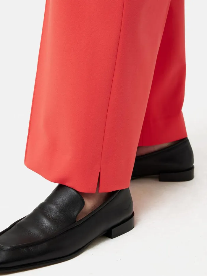 Jigsaw Italian Modern Crepe Sailor Trouser Coral Women Trousers