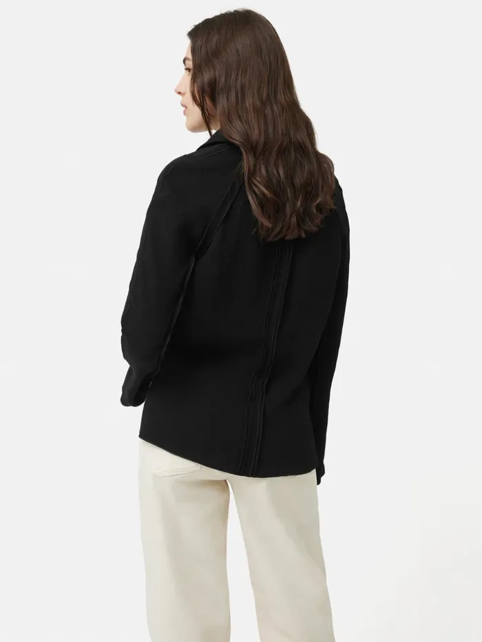 Jigsaw Japanese Crepe Seamed Shirt Black Women Shirts and Tops