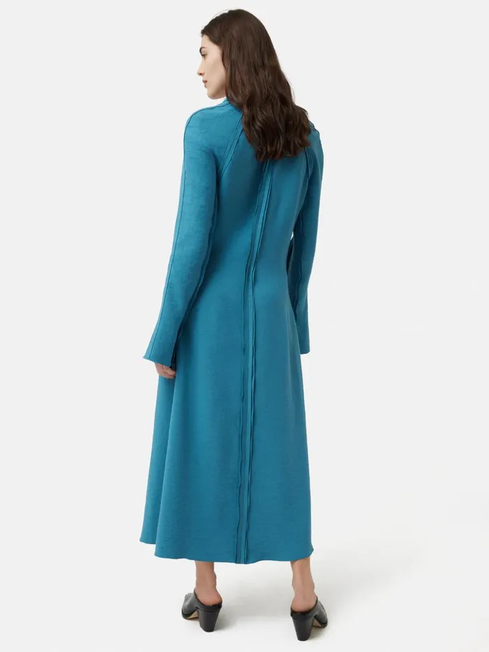 Jigsaw Japanese Crepe Shirt Dress Blue Women Dresses and Jumpsuits