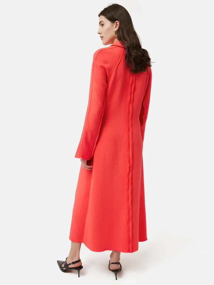 Jigsaw Japanese Crepe Shirt Dress Coral Women Dresses and Jumpsuits