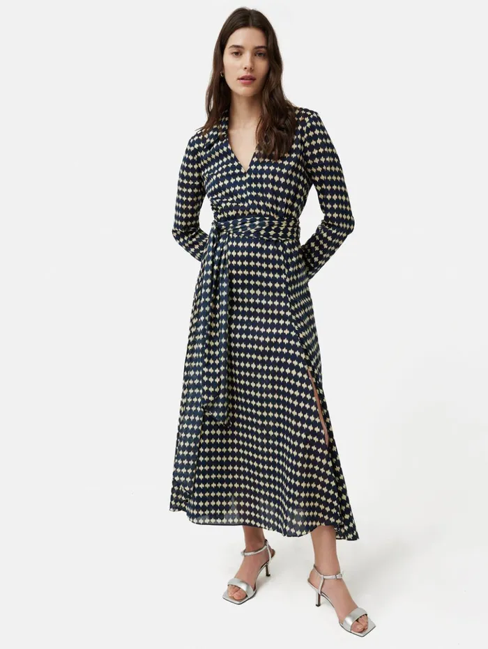 Jigsaw Japanese Geo Shirt Dress Indigo Women Dresses and Jumpsuits