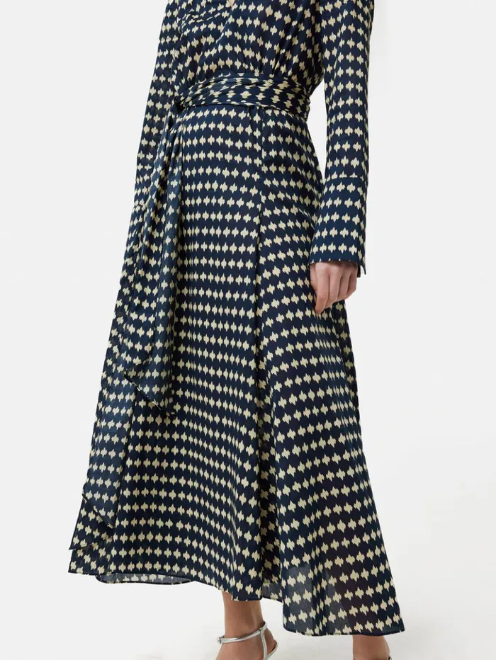 Jigsaw Japanese Geo Shirt Dress Indigo Women Dresses and Jumpsuits