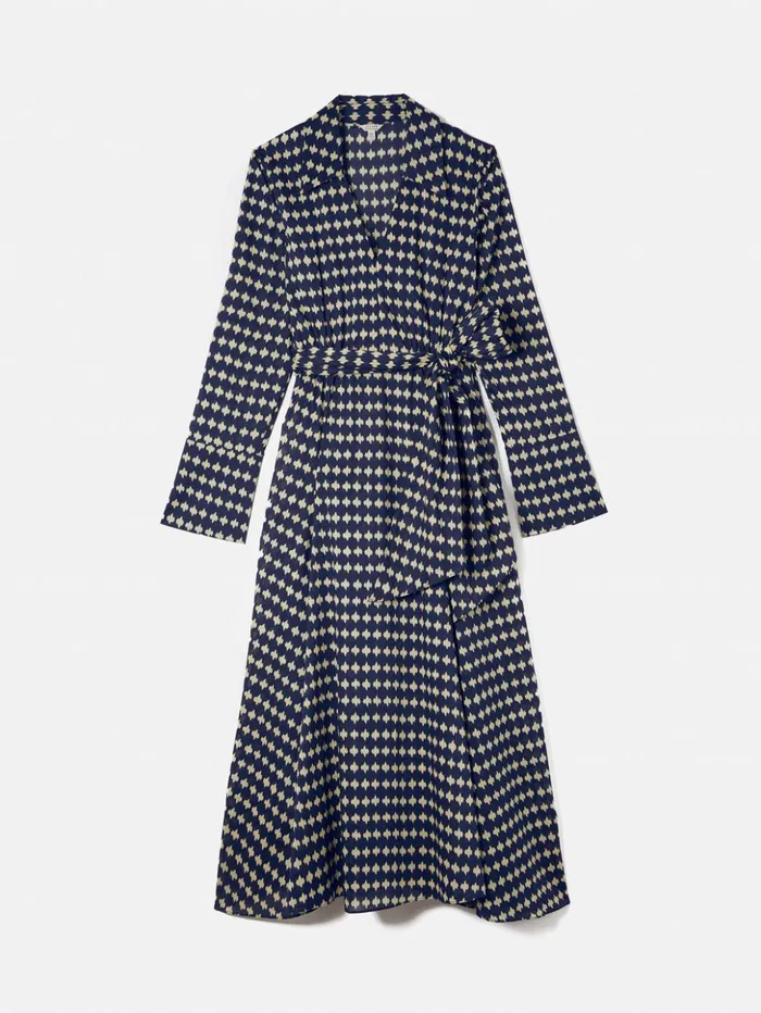 Jigsaw Japanese Geo Shirt Dress Indigo Women Dresses and Jumpsuits