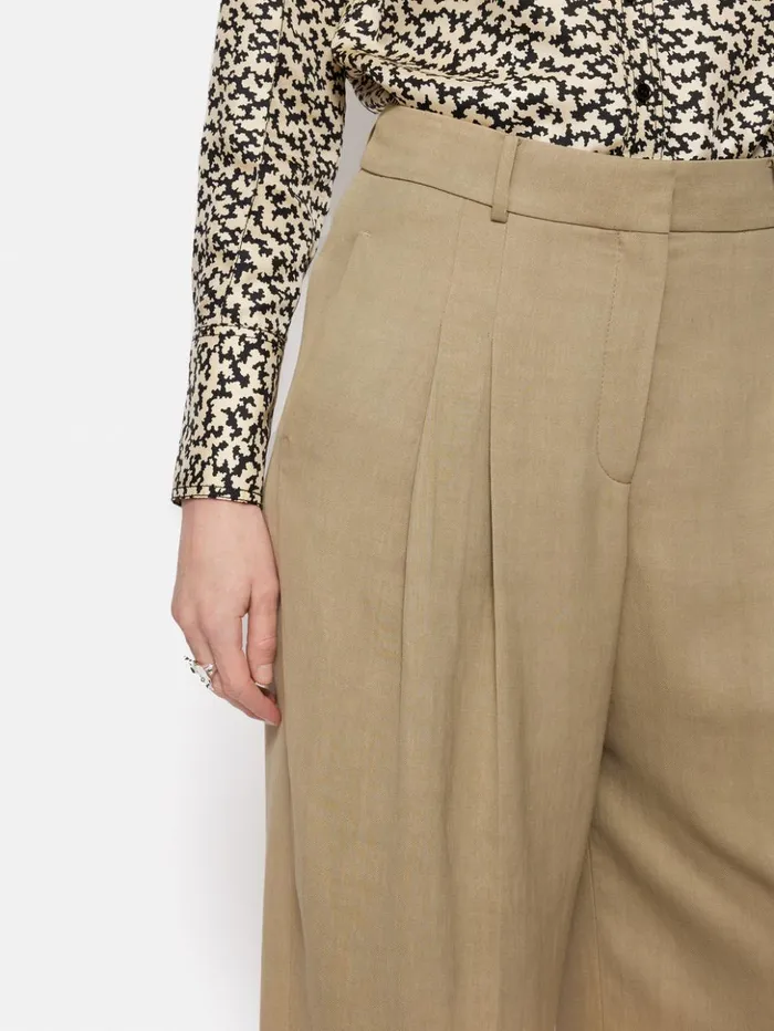 Jigsaw Kemp Italian Linen Trouser Sand Women Trousers