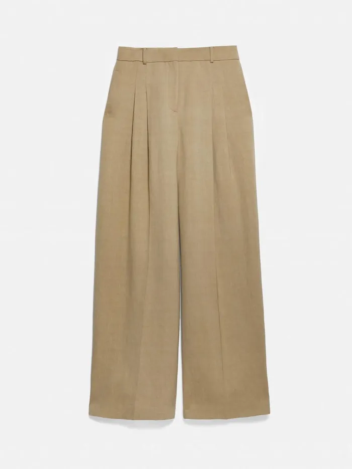 Jigsaw Kemp Italian Linen Trouser Sand Women Trousers