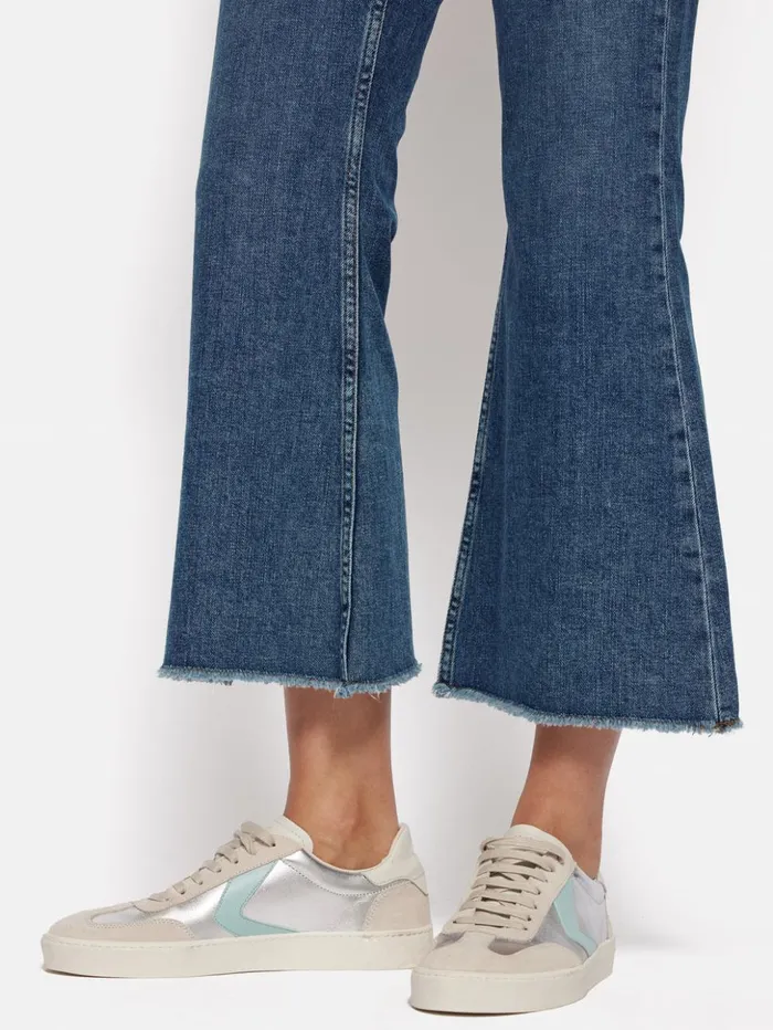 Jigsaw Kick Flare Jean Vintage Mid Blue Women Denim