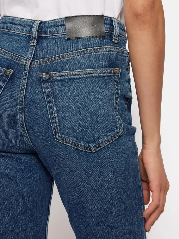 Jigsaw Kick Flare Jean Vintage Mid Blue Women Denim