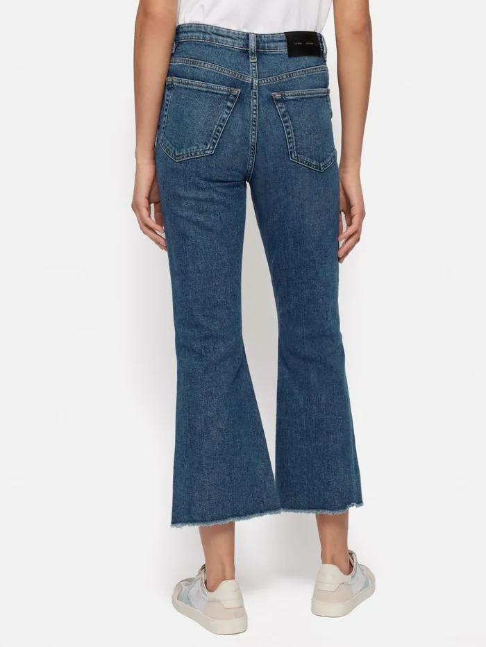 Jigsaw Kick Flare Jean Vintage Mid Blue Women Denim
