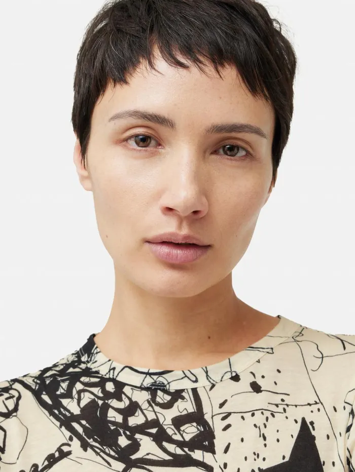 Jigsaw Kings and Queens Long Sleeve Top Monochrome Women Shirts and Tops