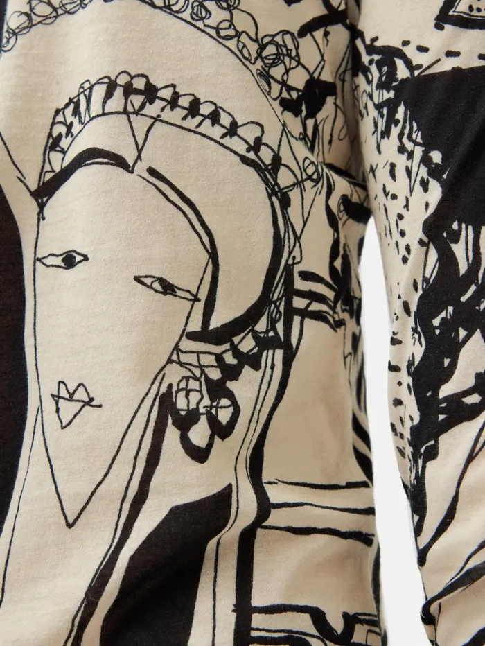 Jigsaw Kings and Queens Long Sleeve Top Monochrome Women Shirts and Tops