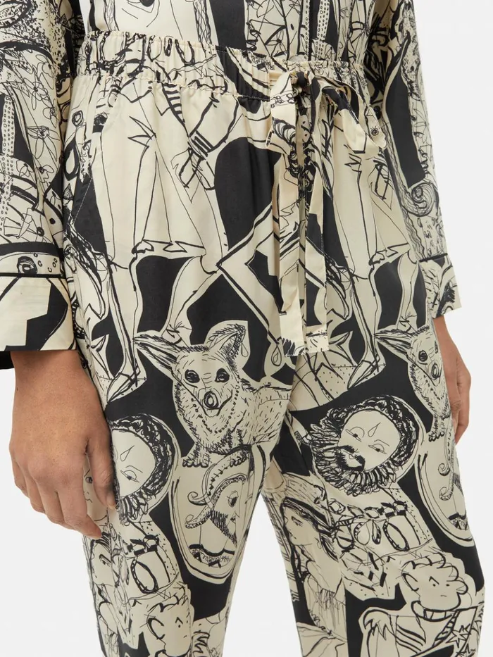 Jigsaw Kings and Queens Pyjama Monochrome Women Pyjamas