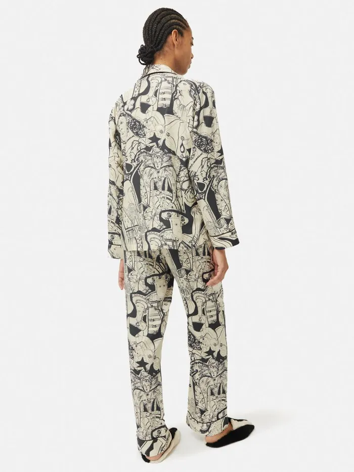 Jigsaw Kings and Queens Pyjama Monochrome Women Pyjamas
