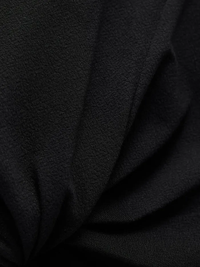 Jigsaw Knotted Front Long Sleeve Top Black Women Shirts and Tops