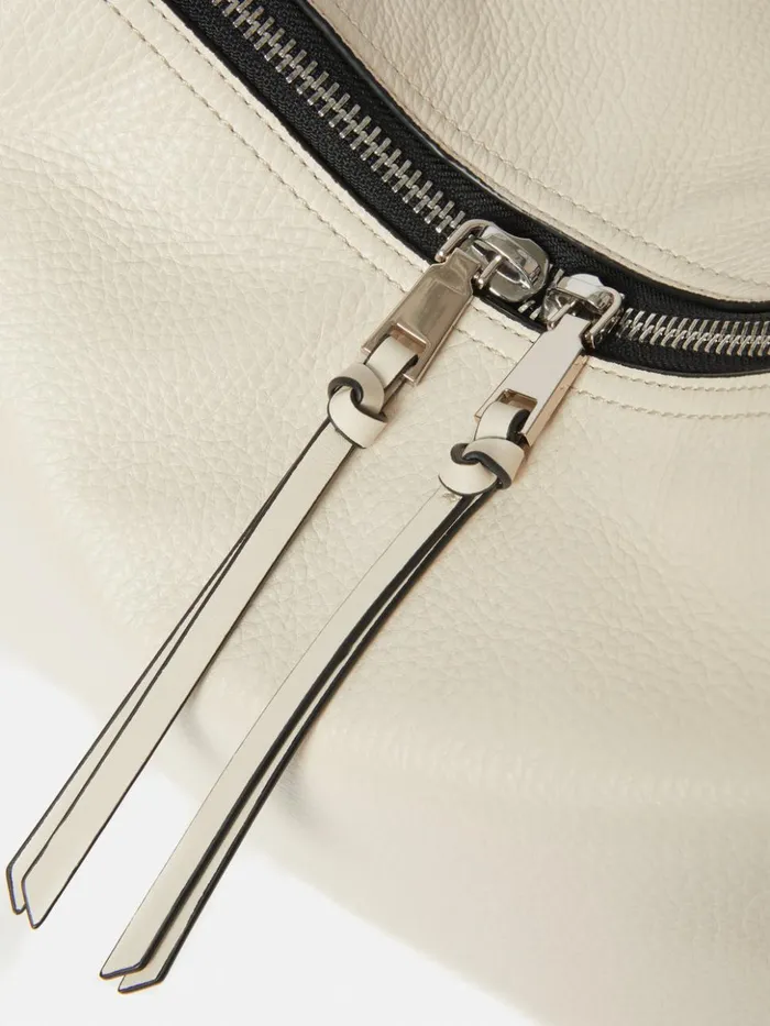 Jigsaw Large Trafalgar Shoulder Bag White Women Leather