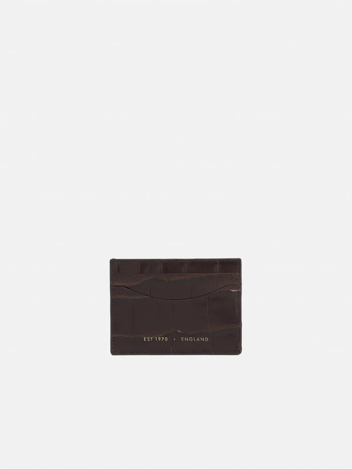Jigsaw Leather Card Holder Chocolate Women Wallets and Card Holders