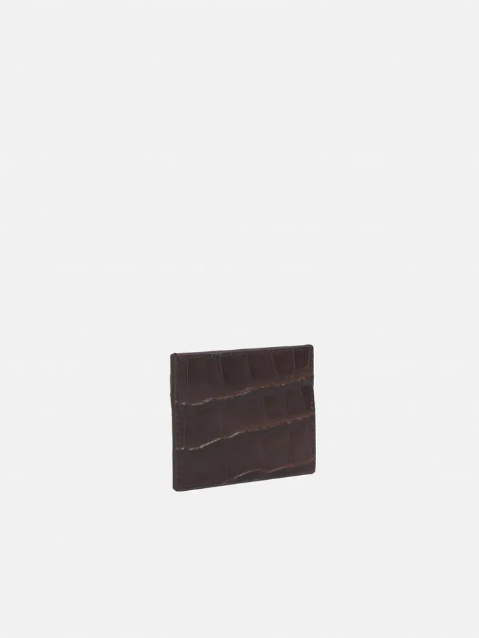 Jigsaw Leather Card Holder Chocolate Women Wallets and Card Holders