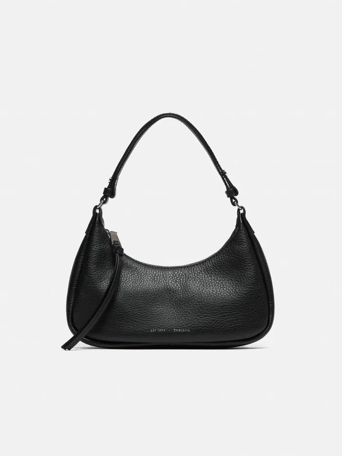 Jigsaw Leather Crescent Bag Small Black Women Leather