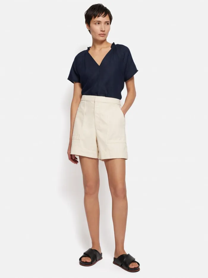 Jigsaw Light Linen Shell Top Navy Women Shirts and Tops