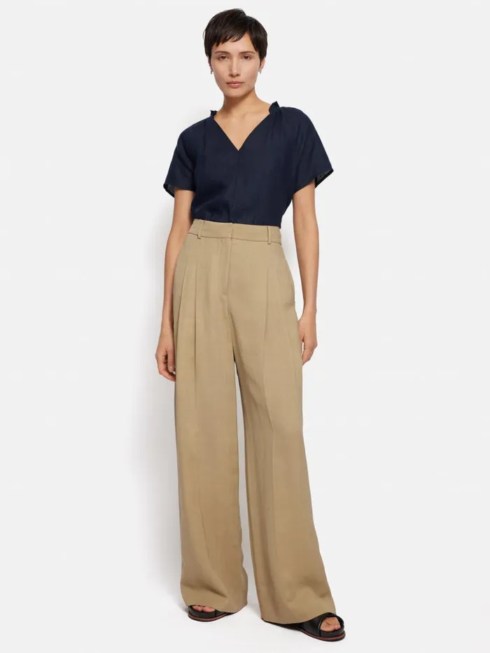 Jigsaw Light Linen Shell Top Navy Women Shirts and Tops