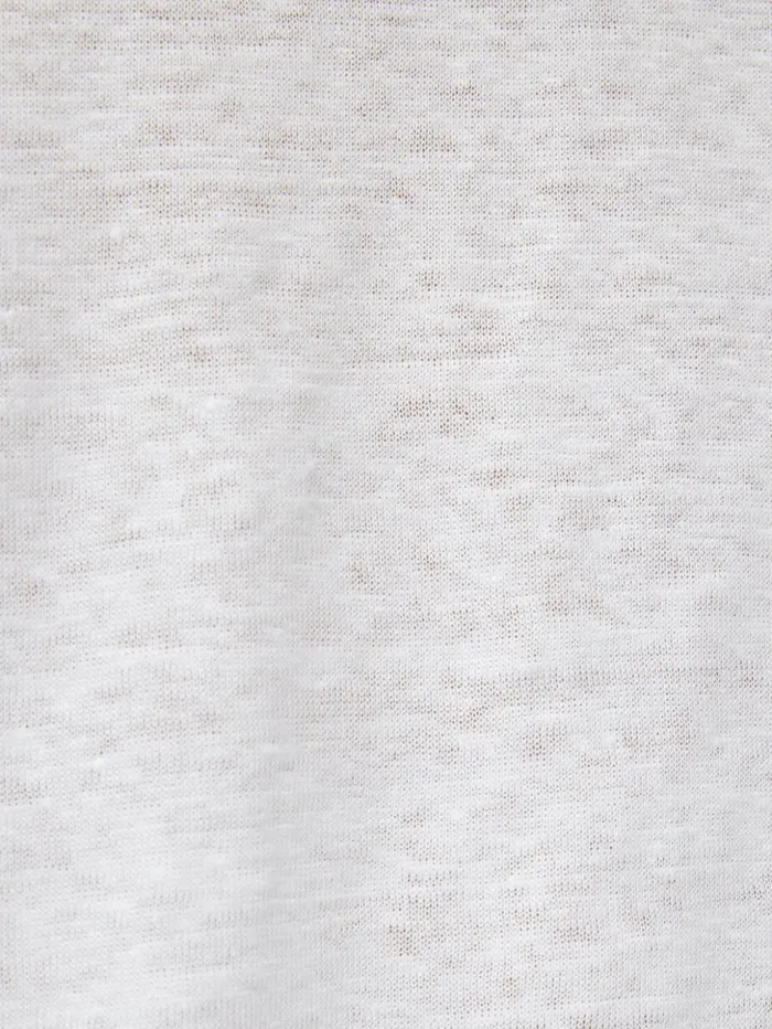 Jigsaw Linen Blythe Half Sleeve Tee White Women Shirts and Tops