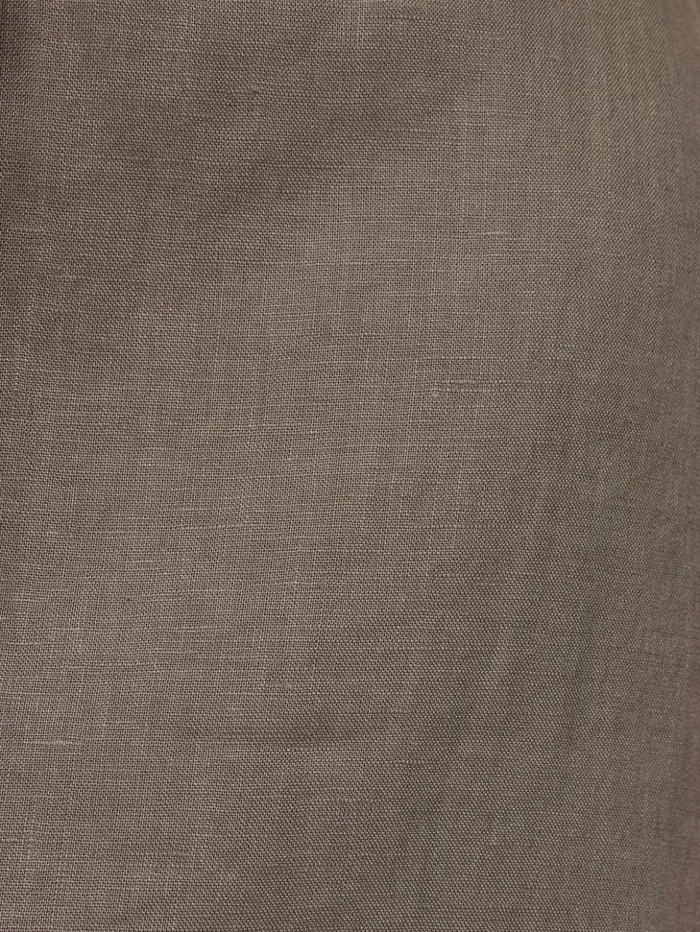 Jigsaw Linen Button Detail Dress Taupe Women Dresses and Jumpsuits