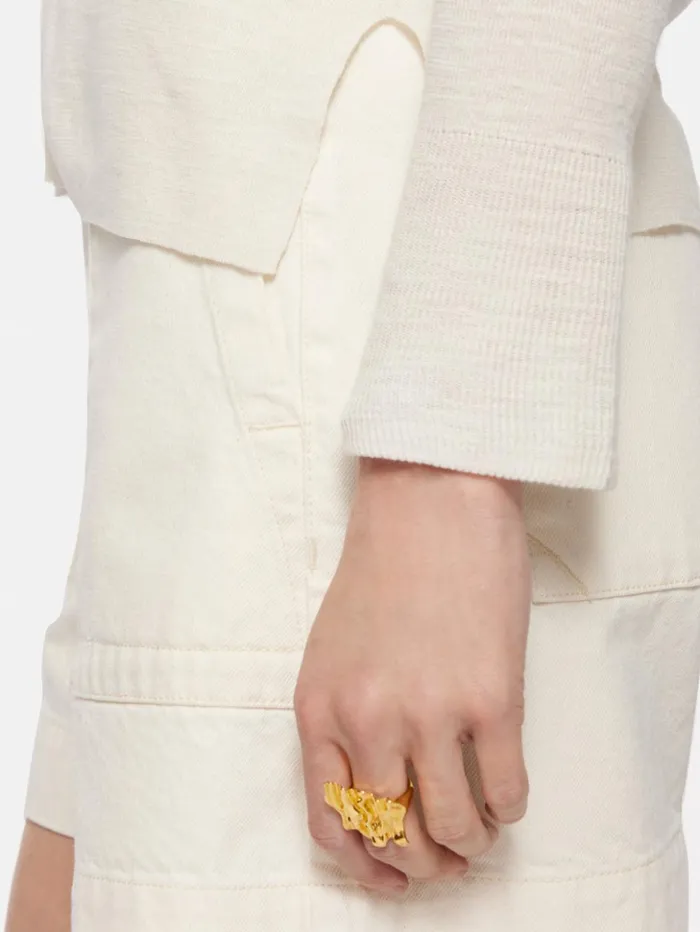 Jigsaw Linen Cotton Cardigan Ivory Women Knitwear and Cashmere