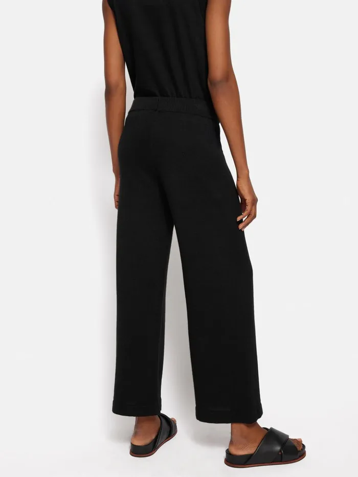 Jigsaw Linen Cotton Knitted Trouser Black Women Trousers