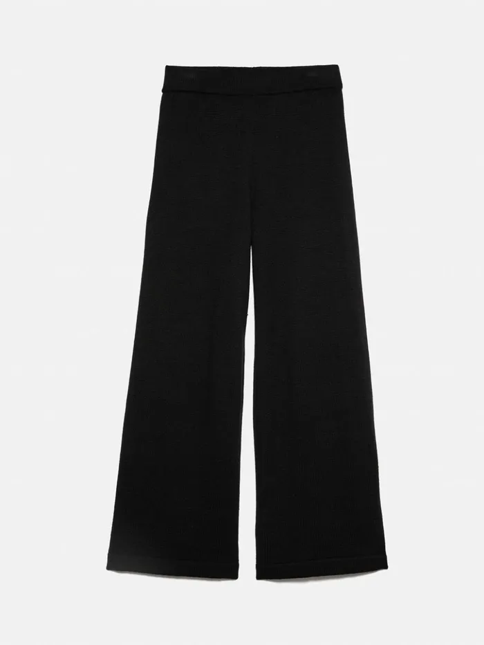 Jigsaw Linen Cotton Knitted Trouser Black Women Trousers