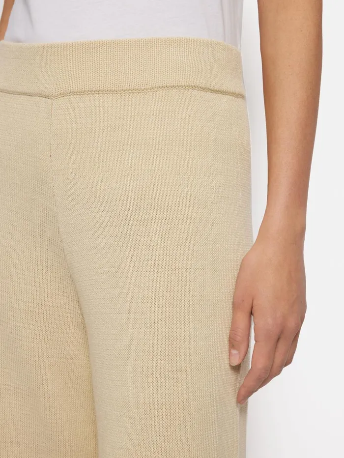 Jigsaw Linen Cotton Knitted Trouser Cream Women Trousers
