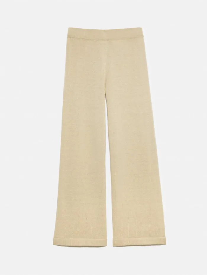Jigsaw Linen Cotton Knitted Trouser Cream Women Trousers