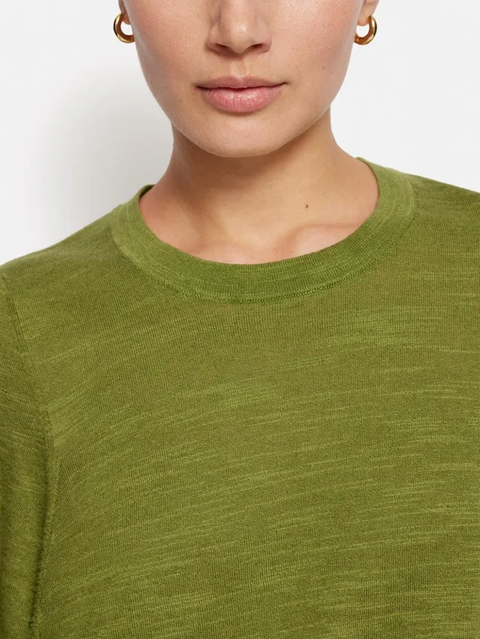 Jigsaw Linen Cotton Tie Top Green Women Shirts and Tops